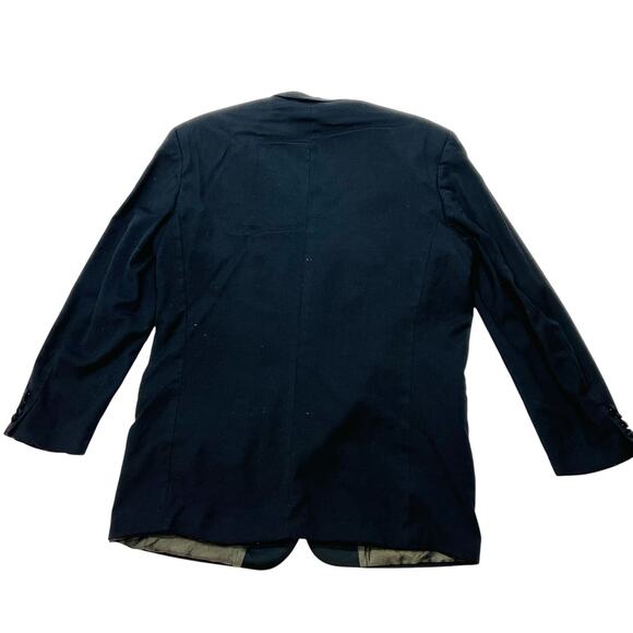 Hugo Boss Womens Wool Blazer 3 Button Lined Vented Pockets Black Used - Picture 2 of 10